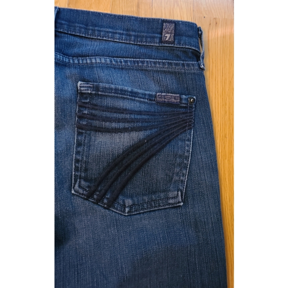 🆕️ 7 For All Mankind Dojo Flare Leg Jean Sz 28 70s Bohemian Streetwear Stretch - Picture 8 of 16